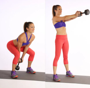 Puede hacer kettlebell swings con una mancuerna